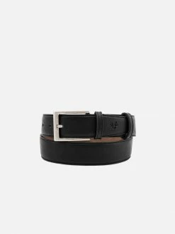 Watson & Wolfe Accessories Miller Classic Vegan Leather Belt | Black
