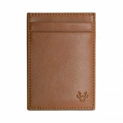 Watson & Wolfe Accessories Slim Vegan Leather RFID Protective Card Holder | Toffee