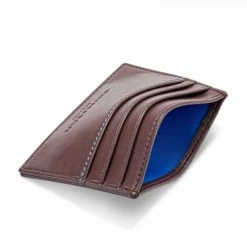 Watson & Wolfe Slim Vegan Leather RFID Protective Card Holder | Chestnut Brown Accessories