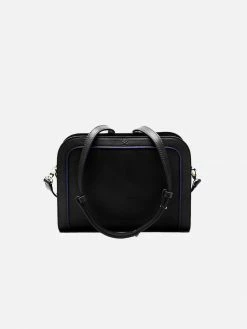 Watson & Wolfe Bags The Wilton Vegan Leather Crossbody Bag | Black & Cobalt Blue