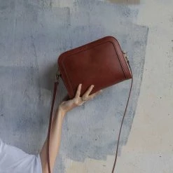 Watson & Wolfe The Wilton Vegan Leather Crossbody Bag | Rust & Emerald Bags