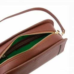 Watson & Wolfe The Wilton Vegan Leather Crossbody Bag | Rust & Emerald Bags
