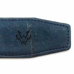 Watson & Wolfe Accessories Three-Piece Construction Cork Vegan Belt | Blue
