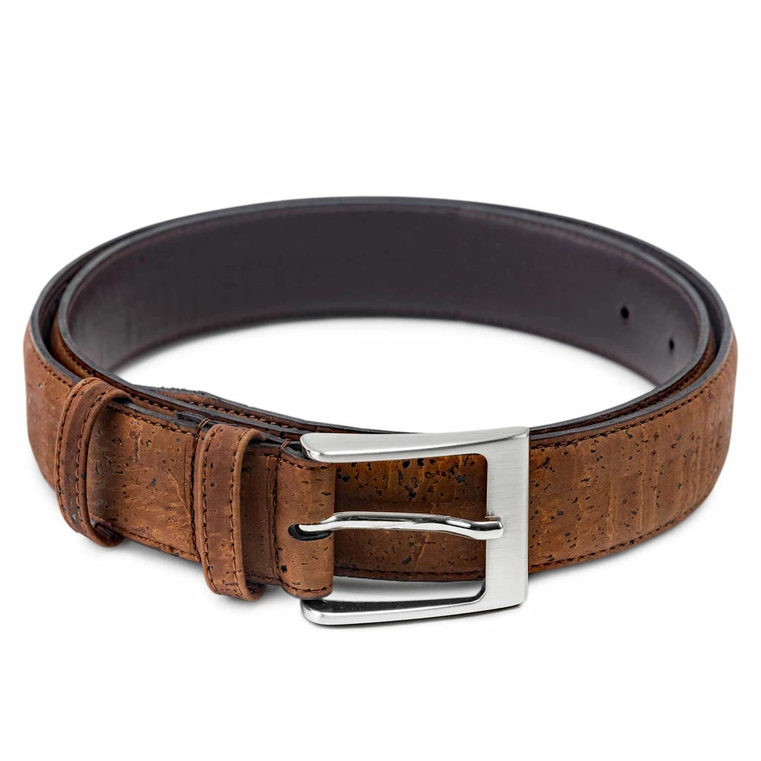 Watson & Wolfe Three-Piece Construction Cork Vegan Belt | Brown Accessories 4 Watson & Wolfe Three-Piece Construction Cork Vegan Belt | Brown Accessories