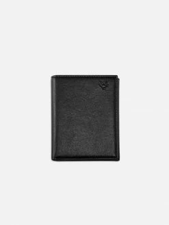 Watson & Wolfe Accessories Trifold Vegan Leather RFID Protective Wallet For Key Belt Chain | Black