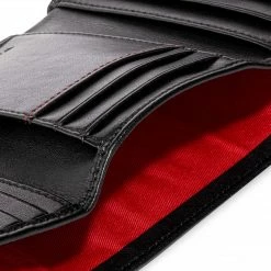 Watson & Wolfe Accessories Trifold Vegan Leather RFID Protective Wallet For Key Belt Chain | Black