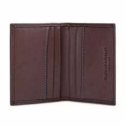 Watson & Wolfe Accessories Vegan Leather RFID Protective Bifold Card Holder | Chestnut Brown