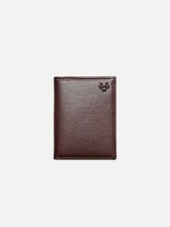 Watson & Wolfe Accessories Vegan Leather RFID Protective Bifold Card Holder | Chestnut Brown