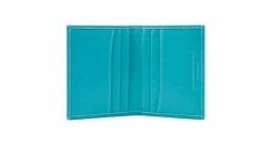 Watson & Wolfe Accessories Vegan Leather RFID Protective Bifold Card Holder | Turquoise