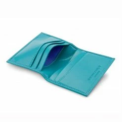 Watson & Wolfe Accessories Vegan Leather RFID Protective Bifold Card Holder | Turquoise