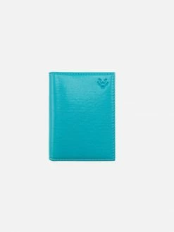 Watson & Wolfe Accessories Vegan Leather RFID Protective Bifold Card Holder | Turquoise