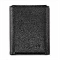 Watson & Wolfe Vegan Leather RFID Protective Trifold Wallet | Black
