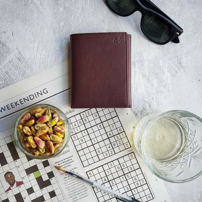 Watson & Wolfe Vegan Leather RFID Protective Trifold Wallet | Chestnut Brown Accessories 5 Watson & Wolfe Vegan Leather RFID Protective Trifold Wallet | Chestnut Brown Accessories