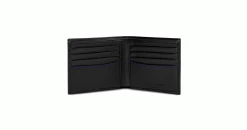 Watson & Wolfe Vegan Leather RFID Protective Wallet | Black & Cobalt Blue Accessories