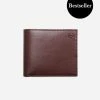Watson & Wolfe Accessories Vegan Leather RFID Protective Wallet | Chestnut Brown & Cobalt Blue