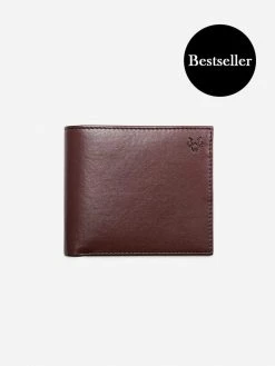 Watson & Wolfe Accessories Vegan Leather RFID Protective Wallet | Chestnut Brown & Cobalt Blue