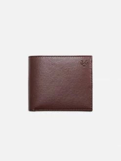Watson & Wolfe Accessories Vegan Leather RFID Protective Wallet | Chestnut Brown & Red