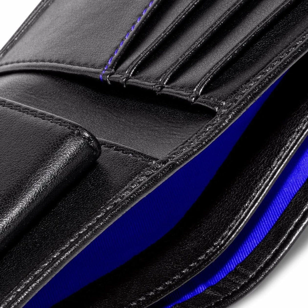 Watson & Wolfe Vegan Leather RFID Protective Wallet With Coin Pocket | Black & Cobalt Blue Accessories 4 Watson & Wolfe Vegan Leather RFID Protective Wallet With Coin Pocket | Black & Cobalt Blue Accessories
