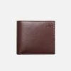 Watson & Wolfe Vegan Leather RFID Protective Wallet With Coin Pocket | Chestnut Brown & Cobalt Blue Accessories