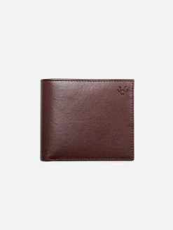 Watson & Wolfe Vegan Leather RFID Protective Wallet With Coin Pocket | Chestnut Brown & Cobalt Blue Accessories