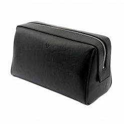 Watson & Wolfe Vegan Leather Washbag | Black