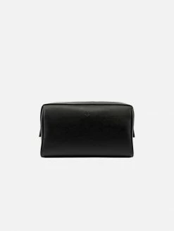 Watson & Wolfe Vegan Leather Washbag | Black