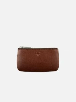 Watson & Wolfe Zipped Vegan Leather RFID Protective Card, Coin & Key Case | Oakbark