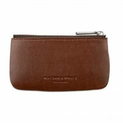 Watson & Wolfe Zipped Vegan Leather RFID Protective Card, Coin & Key Case | Oakbark