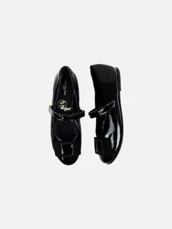 Will's Kid's Vegan Leather Ballerinas | Black