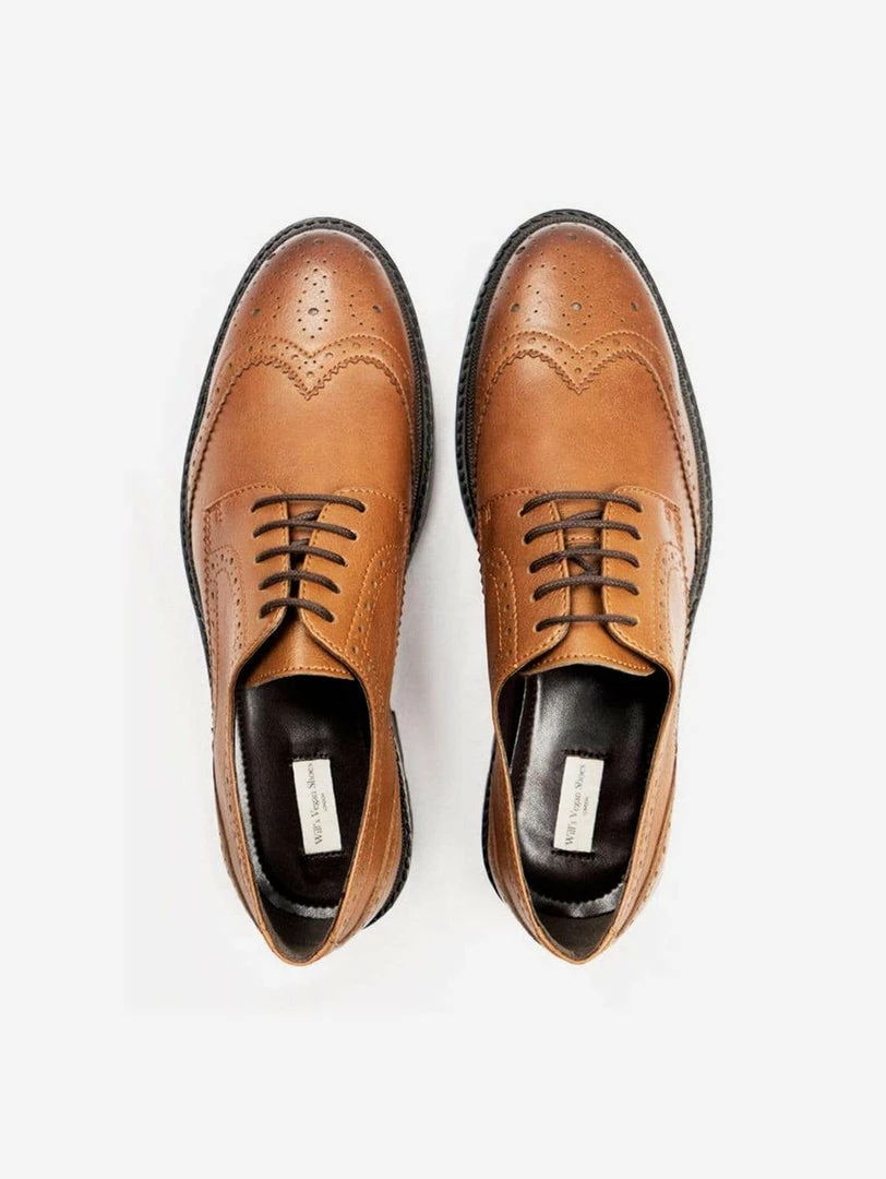 Will's Men's Continental Vegan Leather Brogues | Multiple Colours 3 Will's Men's Continental Vegan Leather Brogues | Multiple Colours