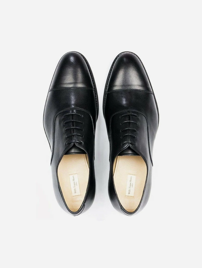 Will's Men's Goodyear Welt Vegan Leather Oxfords | Black 3 Will's Men's Goodyear Welt Vegan Leather Oxfords | Black
