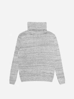 Will's Clothing Women's Recycled Cotton Roll Neck Jumper | Grey