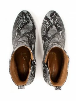 Will's Women's Vegan Leather Ankle Boots | Snake Print Shoes