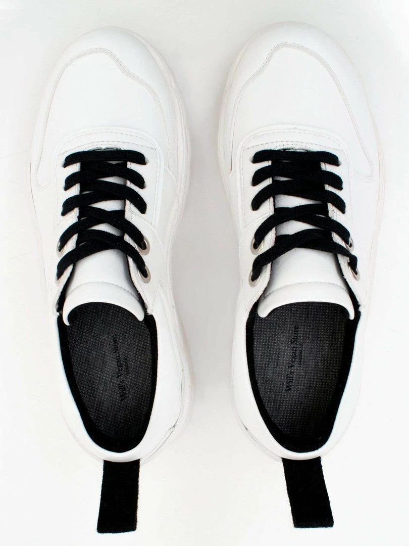 Will's Men's Berlin Vegan Leather Trainers | White Shoes 5 Will's Men's Berlin Vegan Leather Trainers | White Shoes