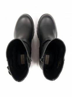 Will's Shoes Women's Vegan Leather Biker Boots | Black