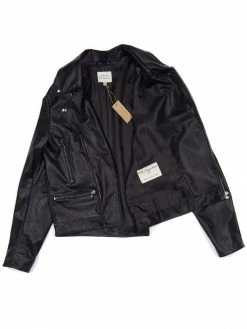 Will's Clothing Men's Vegan Leather Biker Jacket | Black