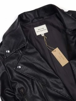 Will's Clothing Men's Vegan Leather Biker Jacket | Black