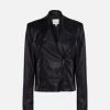 Will's Clothing Women's Vegan Leather Biker Jacket | Black