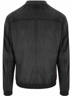 Will's Women's Vegan Suede Bomber Jacket | Black