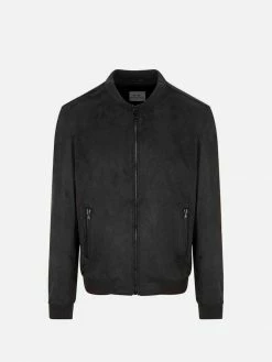 Will's Women's Vegan Suede Bomber Jacket | Black