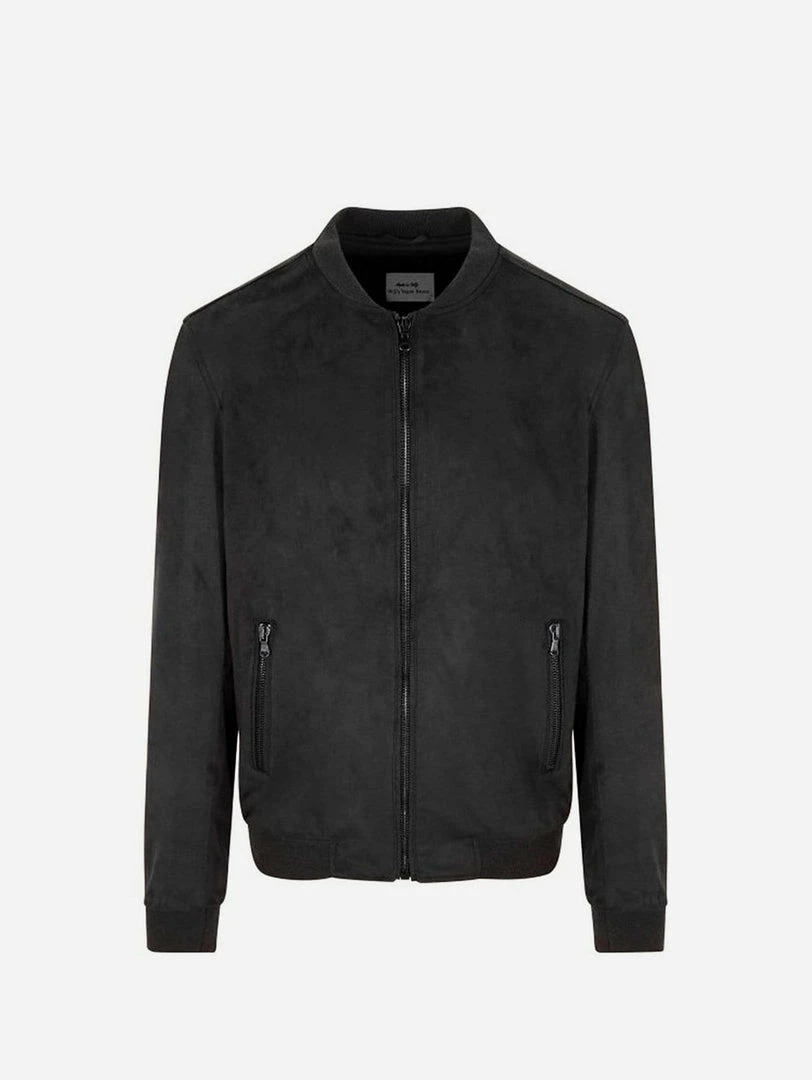 Will's Women's Vegan Suede Bomber Jacket | Black 3 Will's Women's Vegan Suede Bomber Jacket | Black