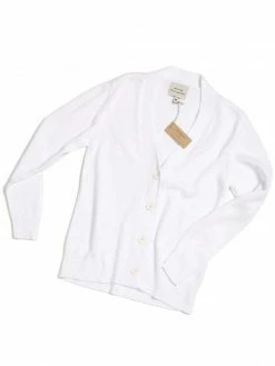 Will's Clothing Women's Button Up Tencel™ Knitted Cardigan | White
