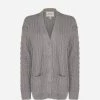 Will's Women's Chunky Button Up Vegan Knitted Cardigan | Grey