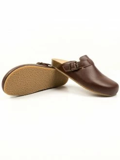 Will's Men's Vegan Leather Clog Footbed Sandals | Chestnut