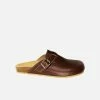 Will's Men's Vegan Leather Clog Footbed Sandals | Chestnut