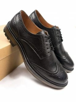 Will's Men's Continental Vegan Leather Brogues | Multiple Colours 30 Will's Men's Continental Vegan Leather Brogues | Multiple Colours