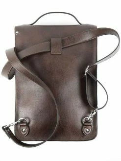 Will's Vegan Leather Large Backpack Satchel | Dark Brown Bags