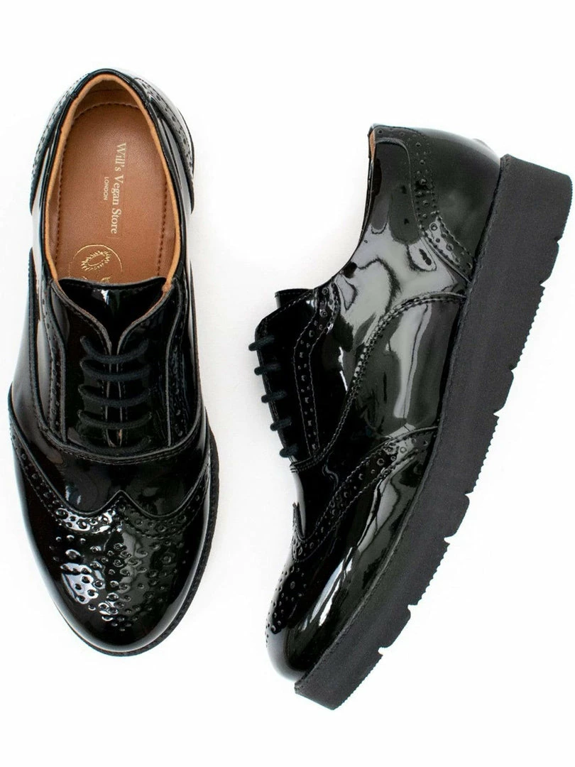 Will's Women's Vegan Leather Platform Brogues | Multiple Colours 5 Will's Women's Vegan Leather Platform Brogues | Multiple Colours
