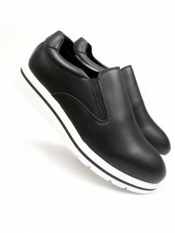 Will's Women's Vegan Leather Platform Slip Ons | Black