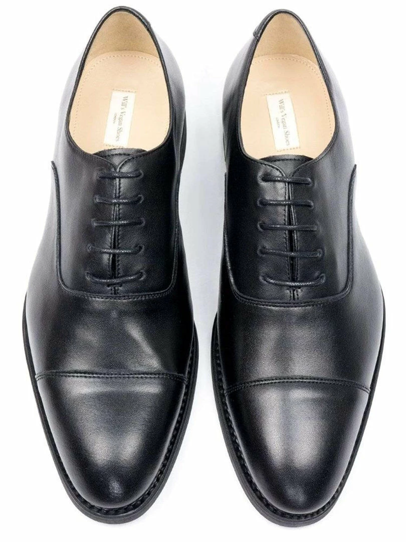 Will's Men's Goodyear Welt Vegan Leather Oxfords | Black 4 Will's Men's Goodyear Welt Vegan Leather Oxfords | Black